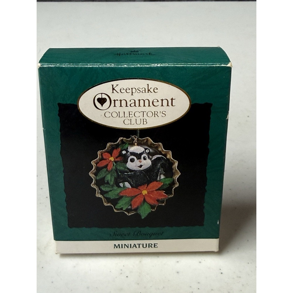1994 Hallmark Miniature Ornament Sweet Bouquet NIB